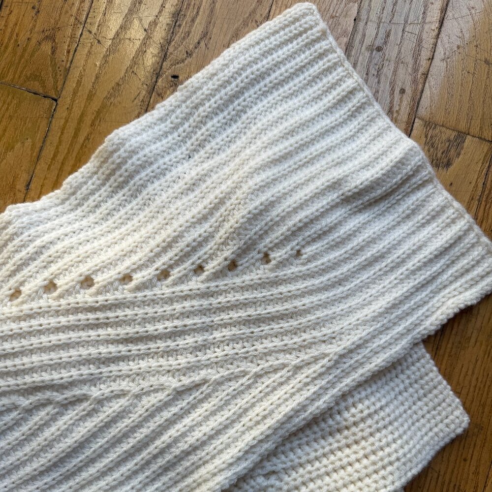 Sandro White Wool Scarf